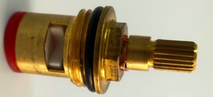 Кран-букса керамика 1/2" 8*20 шлицов с латунным кольцом под фильтр